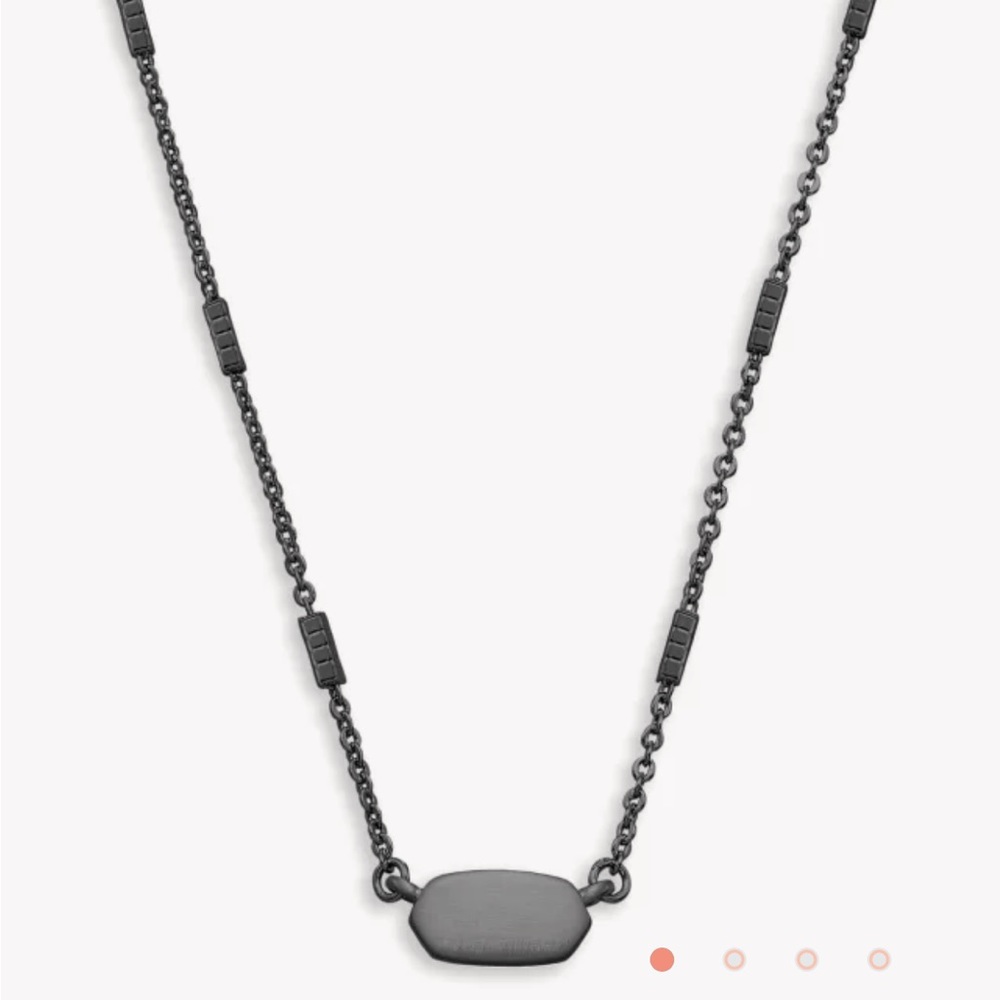 Kendra Scott Fern Necklace in Gunmetal